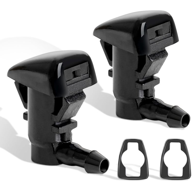 Belleone 2 Front Windshield Washer Nozzle Kit fit for 2007-2011 Ford Edge, 2007-2010 Lincoln MKX Base Sport Premium Sport, Replacement for 7T4Z-17603-A - Image 1